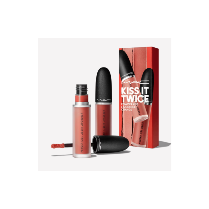 Mac Kiss It Twice Powder Kiss Liquid Duo 2X5ml - Shade : Orange  
