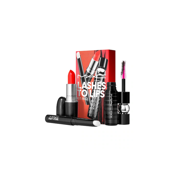 Mac Lashes To Lips Kit : Red Lady Danger (607) Black Stack
