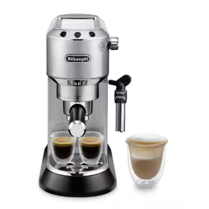 De'Longhi Dedica Style Pump Espresso Coffee Machine - Silver