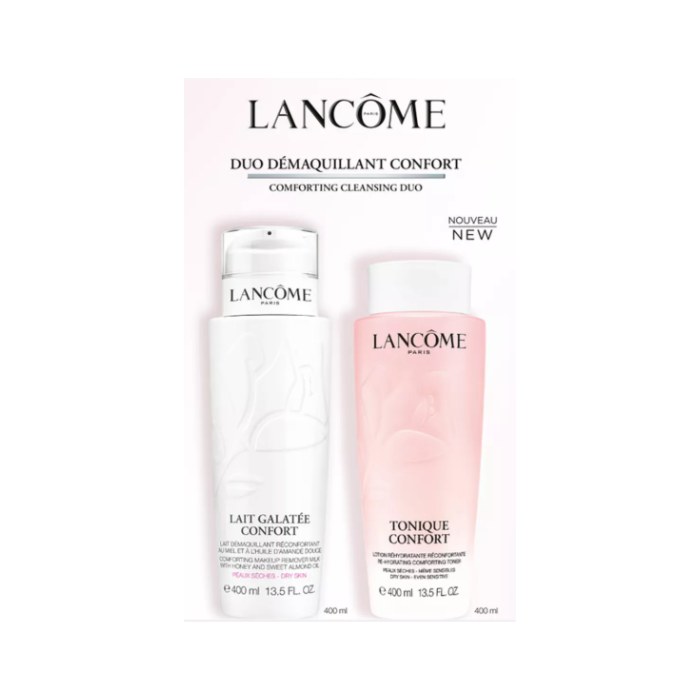 Lancôme Confort Cleansing Duo Your Comforting Cleansing Program Skincare Gift Set, 2 x 400ml