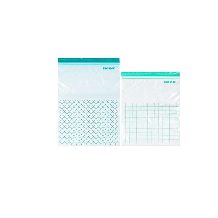 IKEA ISTAD ZigZag Trading Ltd  - Plastic bag Turquoise/light turquoise 30 pack