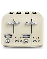 De'Longhi CTO4.BG Argento Flora 4 Slice Toaster - Beige