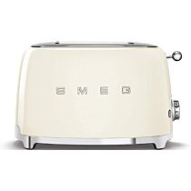Smeg TSF01CRUK 50's Style Retro 2 Slice Toaster - Cream