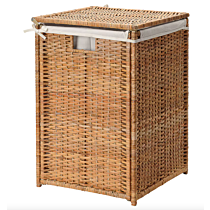 BRANÄS Laundry basket with Lining - Rattan
