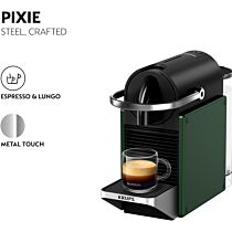 Nespresso Pixie Original Pod Coffee Machine, Compact Espresso Maker - Dark Green