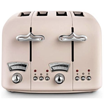 De'Longhi CT04.PK Argento Flora 4 Slice Toaster - Pink