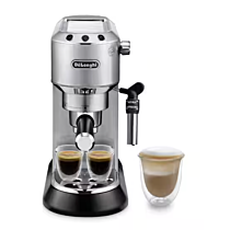 De'Longhi Dedica Style Pump Espresso Coffee Machine - Silver