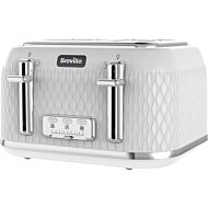 BREVILLE Curve VTT787  4-Slice Toaster - White